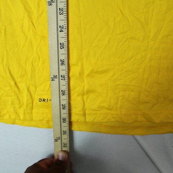 Nike Running Dri Fit Men Bright Yellow T-Shirt Short Sleeve Size XLT - Picture 7 of 7